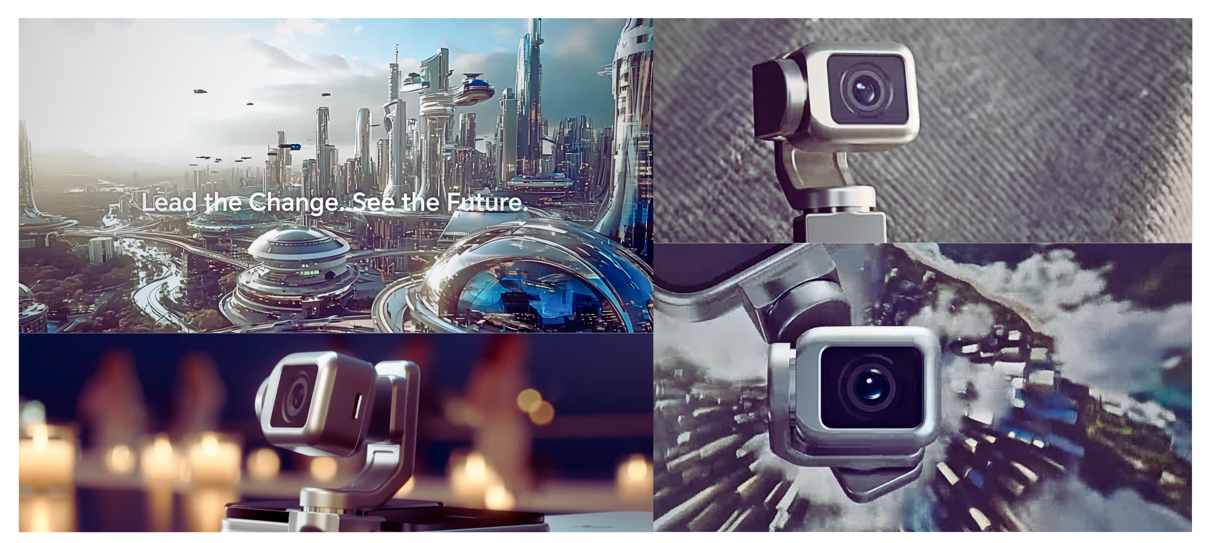 Close-up view of the Honor concept phone's gimbal camera mechanism in a prototype model. Honor gimbal camera phone, phone with built-in gimbal, Honor concept phone